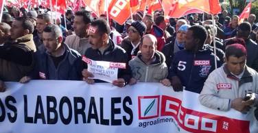 Les ouvriers marocains du secteur agricole manifestent à Murcie