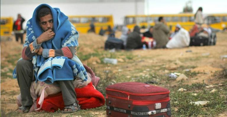 لاجئ ليبي (عن موقع Getty image) 