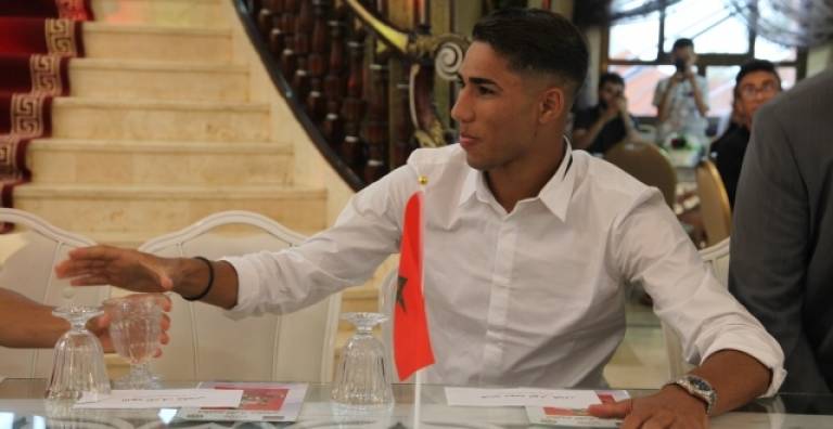 Tetouan: tribute to the Moroccan-spanish footbal player Ashraf Hakimi