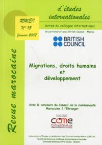 Publication des actes du colloque international  Migrations, droits humains et développement