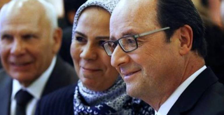 Latifa Ibn Ziaten distinguished with Chevalier of the French Legion of Honour