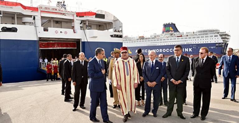 SM le Roi au Port de Tanger pour l’opération Marhaba 2016