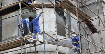 منظمة العمل الدولية تنتقد وضعية عمال أجانب في الشرق الأوسط عمال بناء مهاجرين في دولة عمان (المصدر: منظمة العمل الدولية)