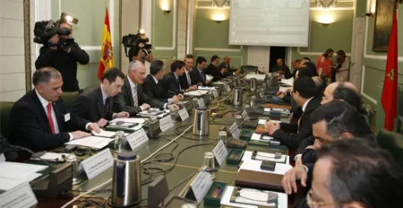 صورة لاجتماع اللجنة المشتركة مأخوذة من موقع وزارة الداخلية الإسبانية