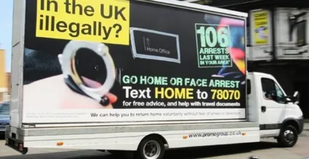 “عودوا من حيث جئتم”.. جدل في لندن حول إعلان مناهض للمهاجرين غير الشرعيين