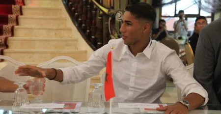 Tetouan: tribute to the Moroccan-spanish footbal player Ashraf Hakimi
